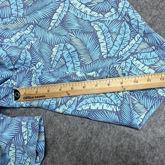 Vineyard Vines Shorts Mens 38 Blue Breaker Short Tropical Leaf Chino Stretch - Picture 14 of 16